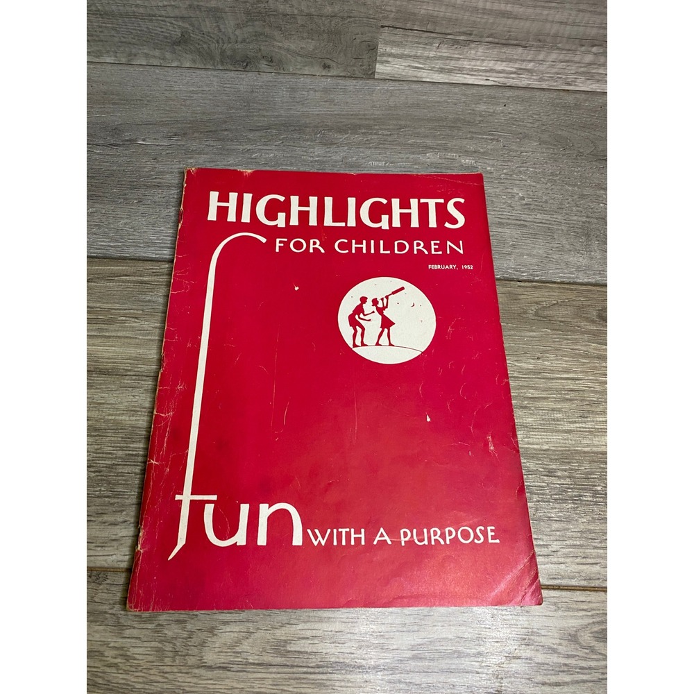 Vintage Highlights for Children Magazine February 1952 Fun with a Purpose Red